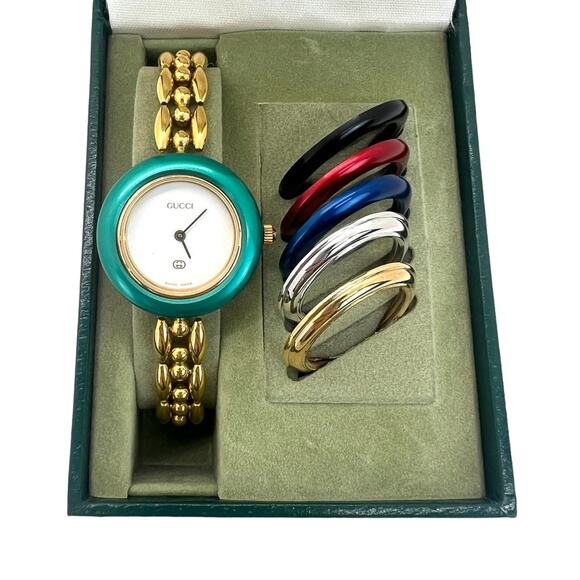 Gucci Vintage Interchangeable Bezel Watch - Picture 1 of 10